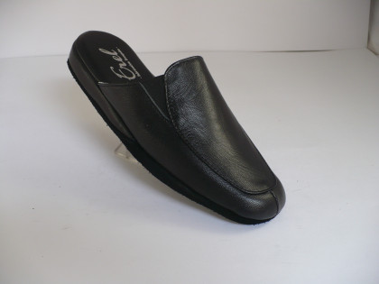 mule homme cuir noir DICK EREL