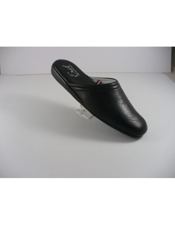 Mule Homme En Cuir Noir Pascal Erel